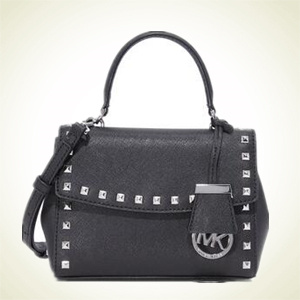 Shopbop：MICHAEL Michael Kors Ava 黑色铆钉斜挎包