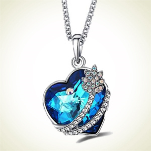 Amazon.com：Caperci Swarovski Elements 元素水晶项链