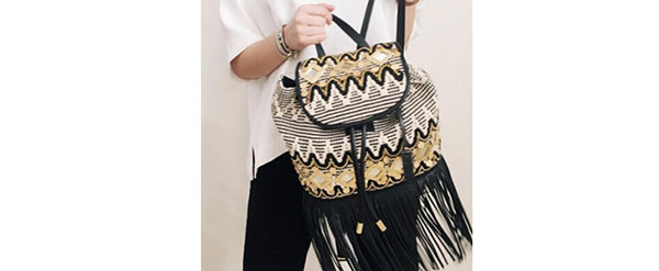 新低价！Rebecca Minkoff Taj Fringe 女款双肩包
