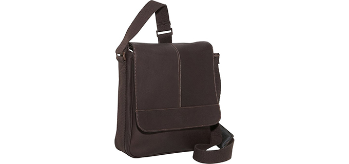 Kenneth Cole 凯尼斯柯尔 Colombian Leather Day Bag 男士平板挎包