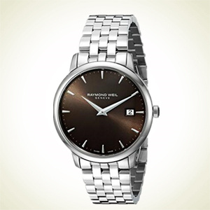 Amazon.com：Raymond Weil 雷蒙威 5488-ST-70001 银色男士石英腕表