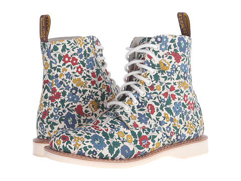 Dr. Martens Evan 女士7孔系带款帆布鞋面马丁靴