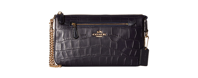 COACH Embossed Croc Nolita Wristlet 链条斜挎包