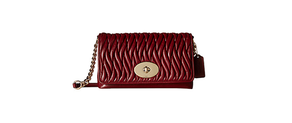 COACH Gathered Leather Crosstown 女款单肩包