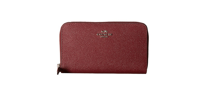 COACH 蔻驰 Medium Zip Around 女款真皮钱包