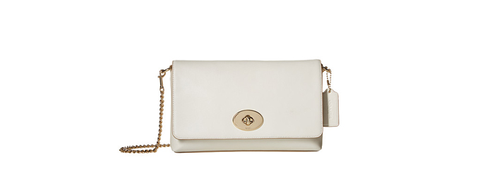 COACH Smooth Calf Leather Crosstown Chain 真皮斜挎包