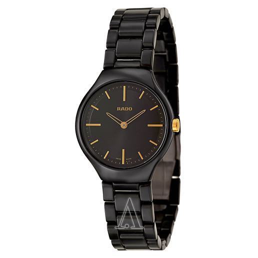 Rado 雷达 True Thinline真薄 女士陶瓷石英腕表 R27742172