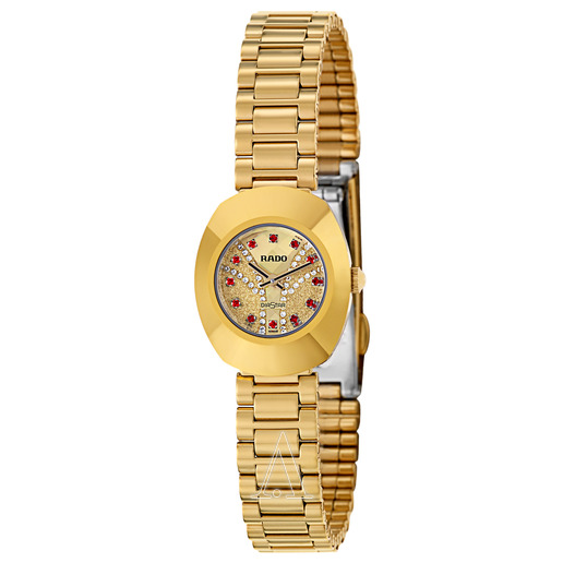 Rado 雷达Original 创始系列R12559033亮金时尚女表