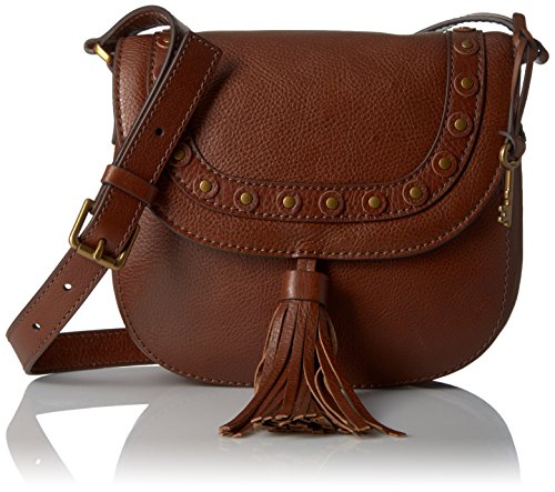 Fossil Emi Tassel Saddle Bag化石女式真皮包包