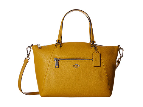 COACH 蔻驰 Pebbled Prairie Satchel 女款单肩包