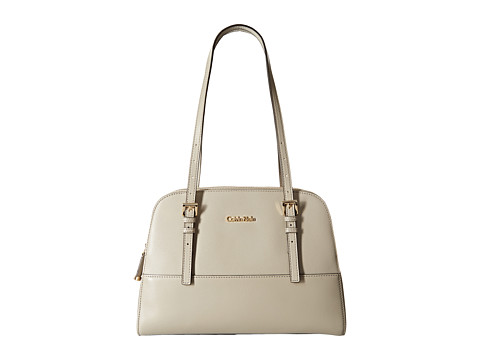 Calvin Klein Claudia Glazed Leather Satchel女士真皮手提单肩包