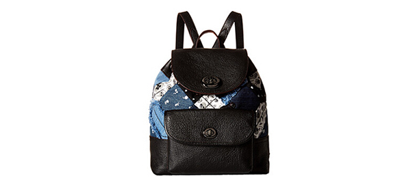 COACH Canyon Quilt Denim Mini 女款双肩包