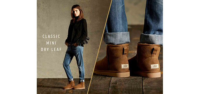 UGG Classic Leather 女士经典款短筒雪地靴