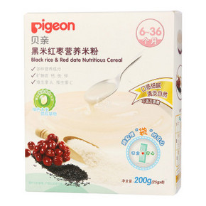 Pigeon 贝亲 黑米红枣营养米粉 6-36个月 200g