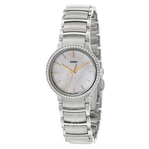RADO 雷达 Centrix 晶萃系列 女士珍珠母贝+镶钻腕表 R30936913