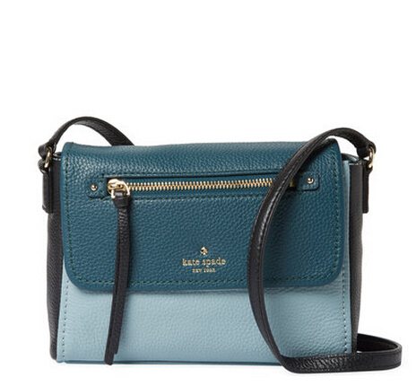 kate spade new york Cobble 迷你真皮拼色斜挎包