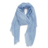 Nordstrom 羊绒真丝混纺围巾 天蓝色 $59.4（约429元）