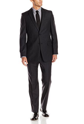 Tommy Hilfiger汤米希尔费格  Nathan  Charcoal Stripe 男士全羊毛两粒扣西服套装