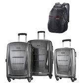 送黑色双肩背包！Samsonite 新秀丽 Winfield 2 Fashion 橙色万向轮三件套 $284.95（约2066元）