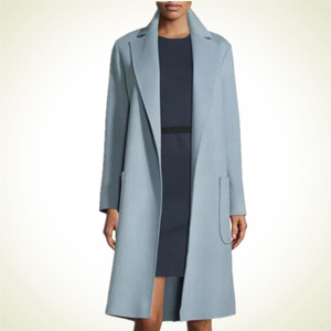 Neiman Marcus：Helmut Lang 天蓝色羊毛羊绒女士大衣