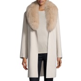 Neiman Marcus 自营双面羊绒狐狸毛领外套大衣 $953.25（约6821元）