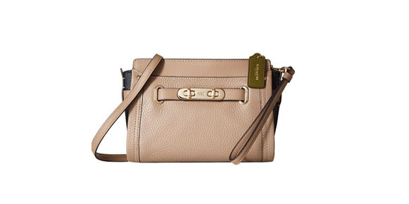 COACH Color Block Pebbled Leather 女款单肩包