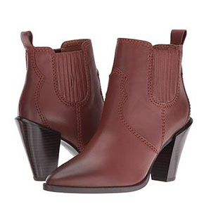 COACH Westyn Dark Saddle Burnish 女款高跟短靴