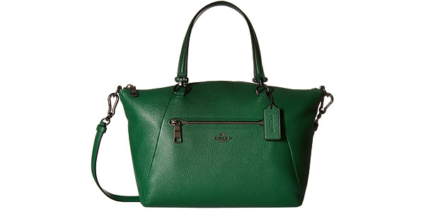 无码好价！COACH Pebbled Prairie Satchel 女款单肩包