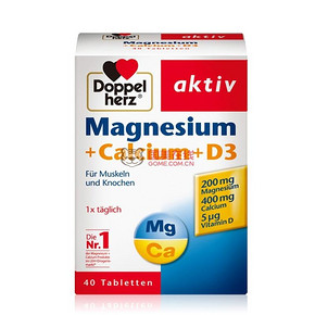 Doppelherz 双心 Aktiv钙镁+D3片 40粒*3盒