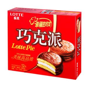 【京东超市】乐天(Lotte))巧克力派12片装360g加量装赠24g
