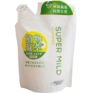 【京东超市】惠润（SUPER MiLD）柔净 洗发露 替换装 （绿野芳香）400ml （无硅油）（资生堂旗下）