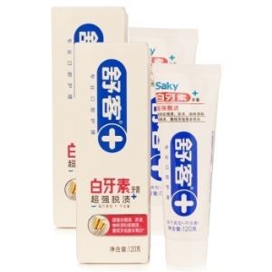 Saky 舒客 专业口腔护理白牙素超强脱渍牙膏 120g×2