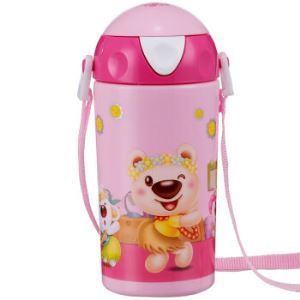 【京东超市】日康宝宝卡通水壶600ml（粉色）RK-3446