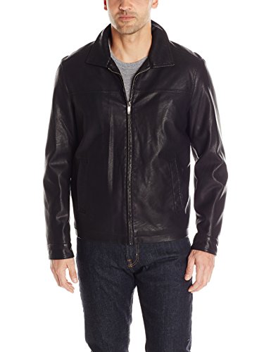Dockers Faux Leather仿皮修身机车夹克