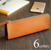 意大利产天然牛皮制造！Waki Stationery 精致笔袋 商务人士品质选择 4色选择 4320日元（约259元）