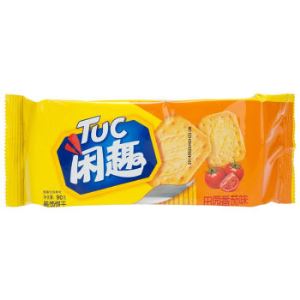 【京东超市】闲趣 闲趣田园番茄味饼干90g