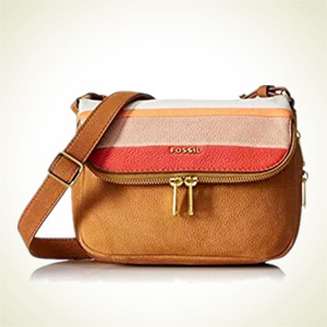 Amazon.com：Fossil Preston 女士真皮斜挎包