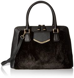 Calvin Klein on My Corner Saffiano Faux Fur Satchel 女士单肩斜挎包