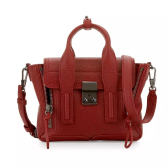 3.1 Phillip Lim 迷你 Pashli 手提斜跨包 砖红色 $347（约2527元）