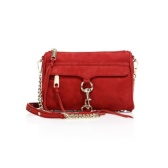 Rebecca Minkoff 迷你MAC 麂皮斜挎包 红色 $136.5（约916元）