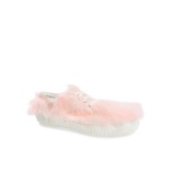 夸张或是迷人？Comme des Garçons 川久保玲 粉色羊毛帆布鞋 $316.8（约2295元）