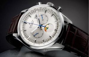 奢华大气！Zenith El Primero Helios 男士多功能月相瑞士自动机械腕表特卖