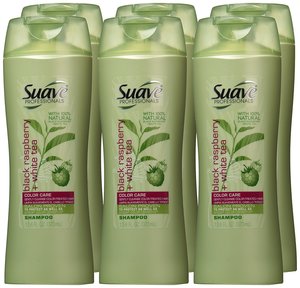 Suave 专业洗发水，含黑莓和白茶精华 12.6盎司，6瓶装