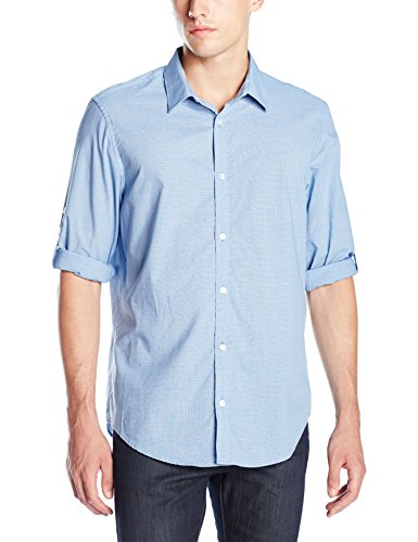 Calvin Klein Mini Glenn Plaid Roll Tab 男士长袖休闲衬衫