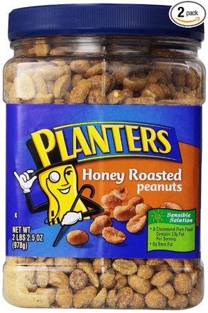 Planters 蜂蜜香脆烤花生仁34.5oz 2罐