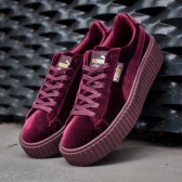 【满额赠礼卡】Fenty Puma by Rihanna 蕾哈娜彪马合作款 酒红色厚底鞋  $150（约1086元）
