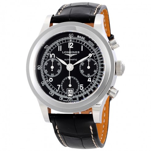 经典！Longines 浪琴 Heritage Chronograph Automatic 男款三眼计时自动机械表 L2.768.4.53.2