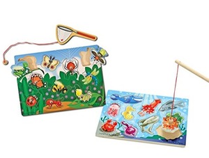 Melissa & Doug 钓鱼抓昆虫磁力游戏板2个