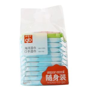 【京东超市】好孩子（Goodbaby）婴儿海洋水润卫生湿巾(10片*10包+木糖醇口手湿巾10片)×3套