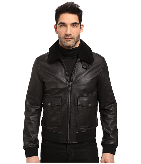 COACH 寇驰 Shearling Collar Bomber 男士山羊皮夹克